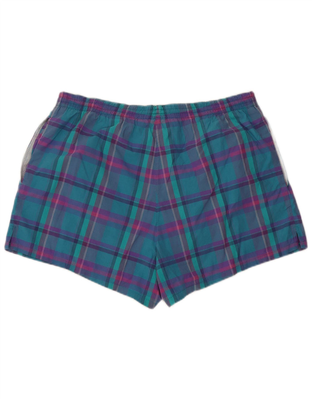 Adidas Badeshorts til mænd Large W36 L3 Turkis Plaid Retro