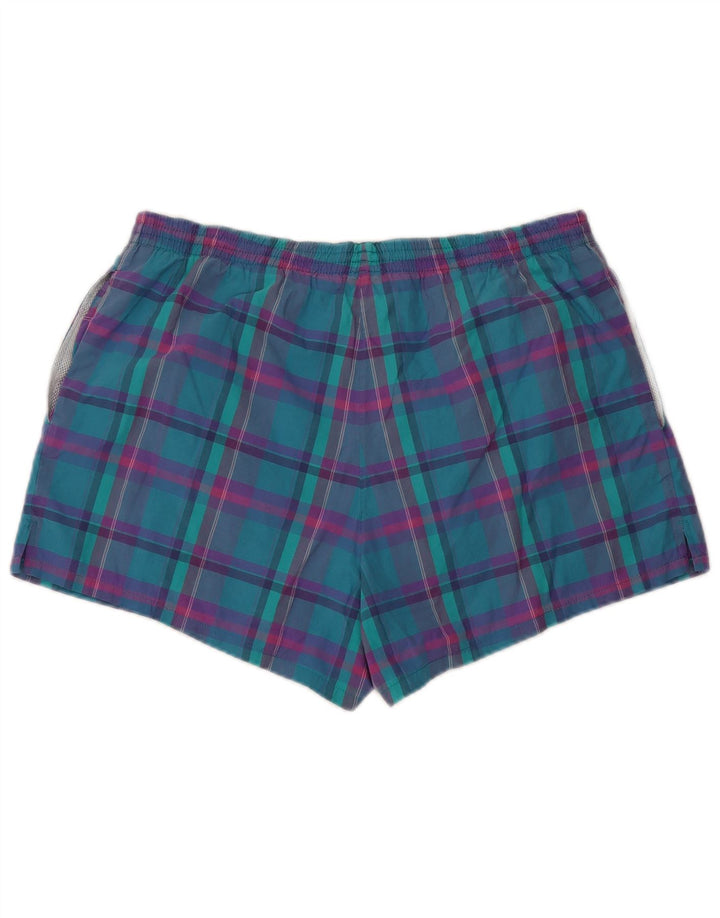 Adidas Badeshorts til mænd Large W36 L3 Turkis Plaid Retro