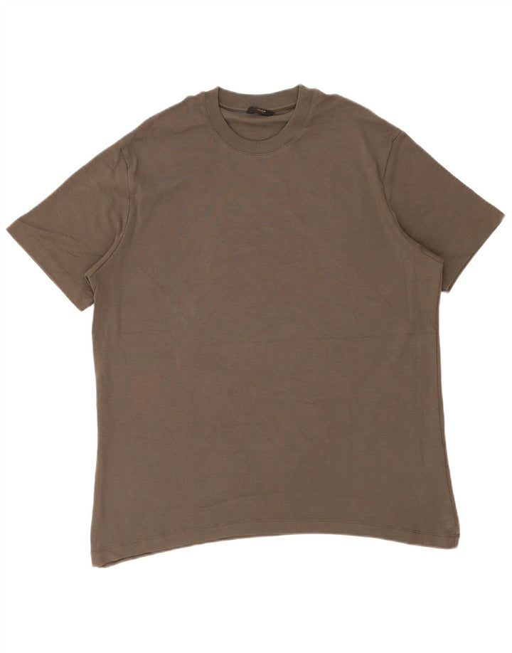 Massimo Dutti Herre T-Shirt Top Stor Grå Bomuld