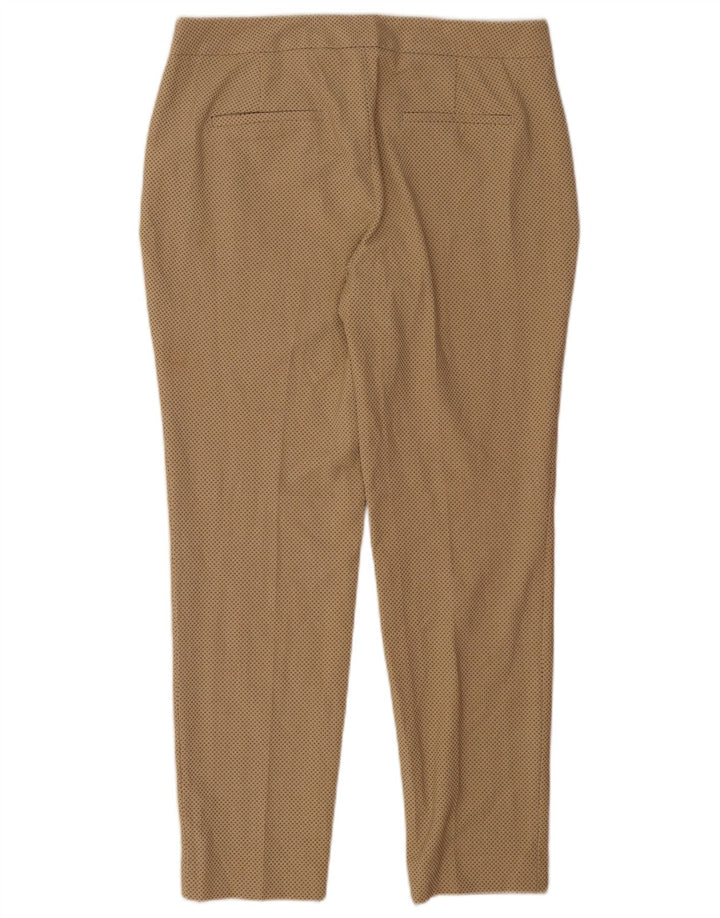 Zara Dame Slim Chino Bukser EU 40 Medium W30 L26 Beige Plettet