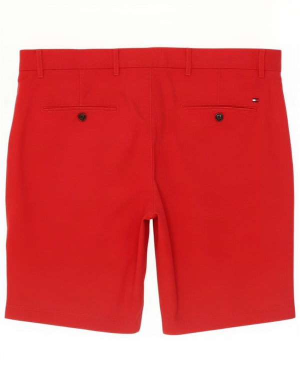Tommy Hilfiger Herre Chino Shorts W38 XL Rød Bomuld