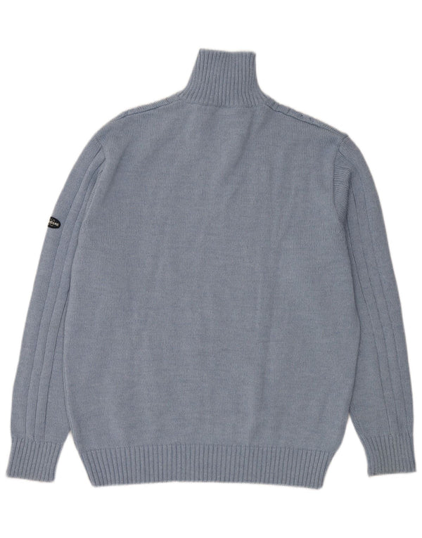 Navigare Herre Zip Neck Jumper Sweater 2XL Blå Ny Uld