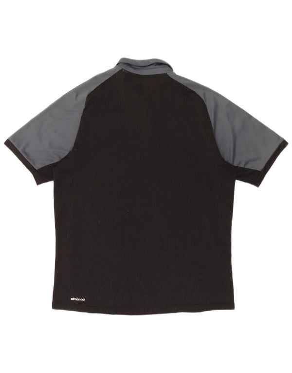 Adidas Herre Climacool Polo Shirt Medium Sort Colourblock