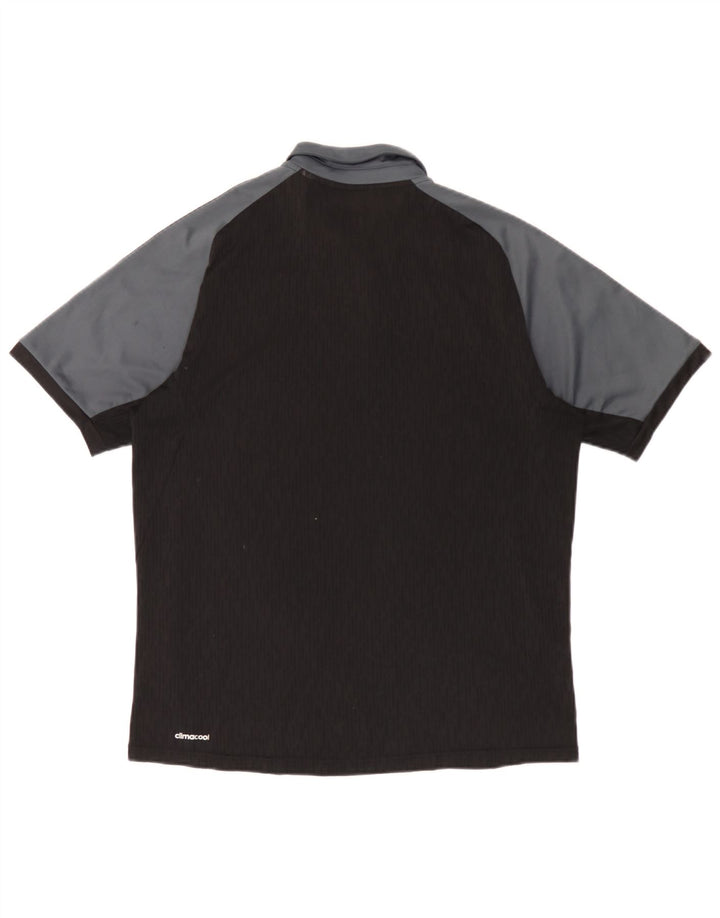 Adidas Herre Climacool Polo Shirt Medium Sort Colourblock