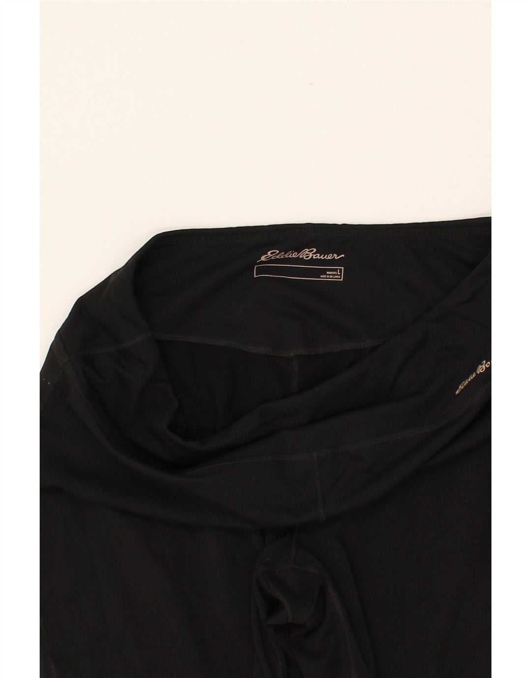 EDDIE BAUER Womens Capri Leggings UK 16 Large  Black Polyester Vintage Eddie Bauer and Second-Hand Eddie Bauer from Messina Hembry 