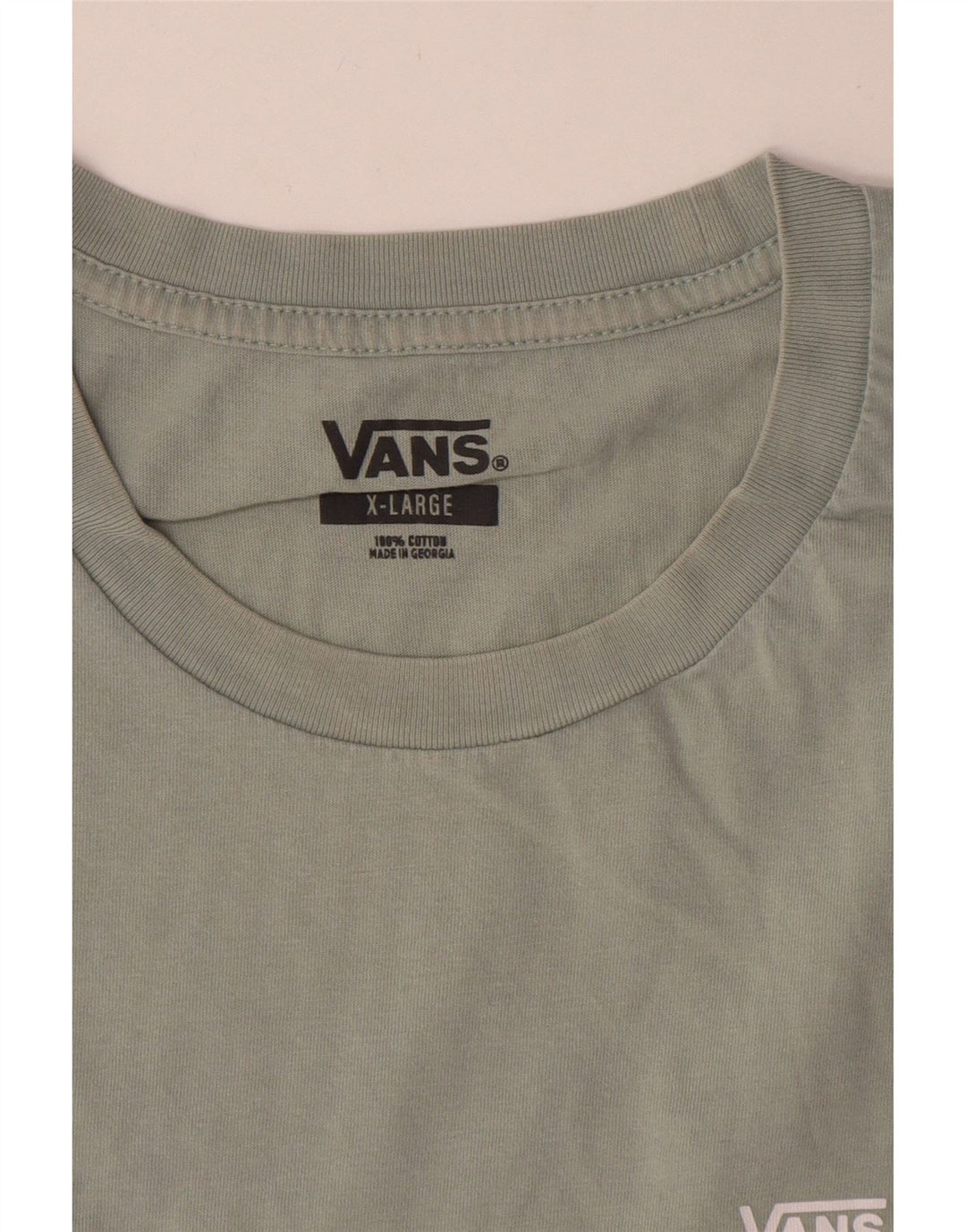 Vans Herre T-Shirt Top XL Grøn Colourblock Bomuld