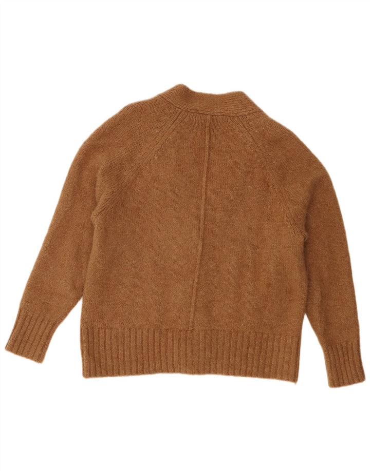 Zara Dame Oversized Cardigan Sweater UK 10 Lille Brun