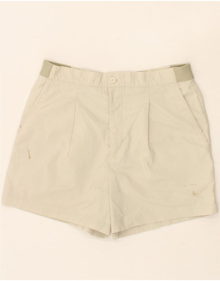 NIKE Womens Chino Shorts Small W30 Off White Polyester Vintage Nike and Second-Hand Nike from Messina Hembry 