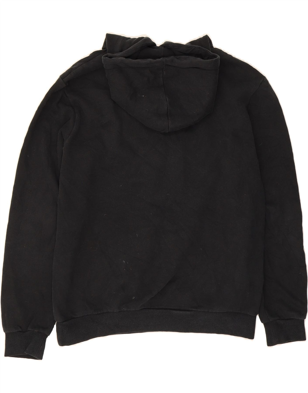 PUMA Mens Graphic Hoodie Jumper Medium Black Cotton Vintage Puma and Second-Hand Puma from Messina Hembry 