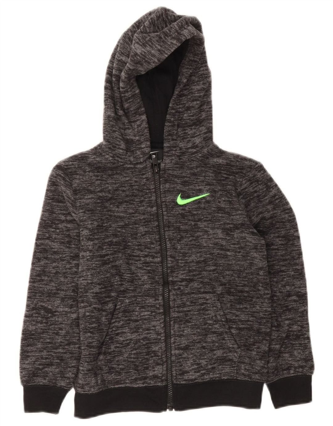 Nike hættetrøje med lynlås til drenge 6-7 år Large Grå Flecked