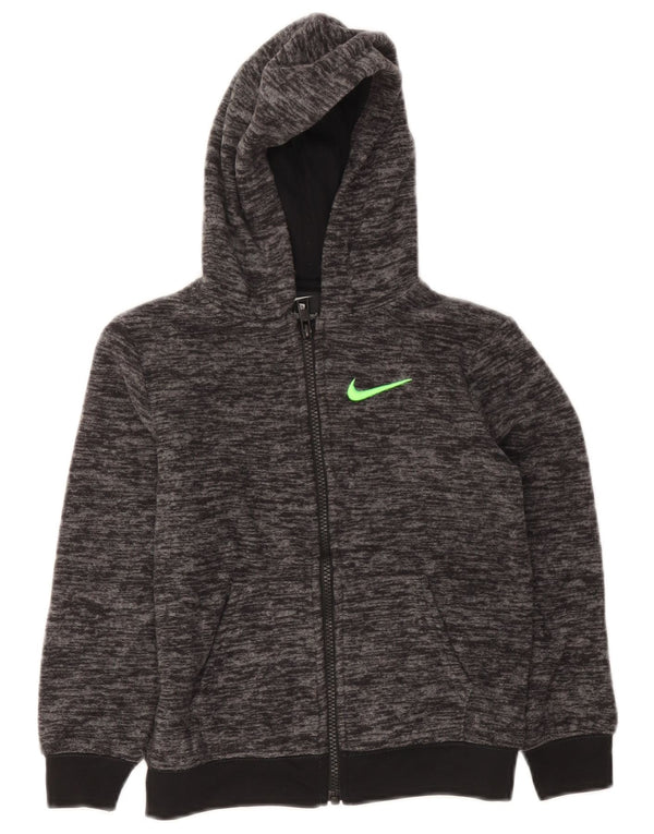 Nike hættetrøje med lynlås til drenge 6-7 år Large Grå Flecked
