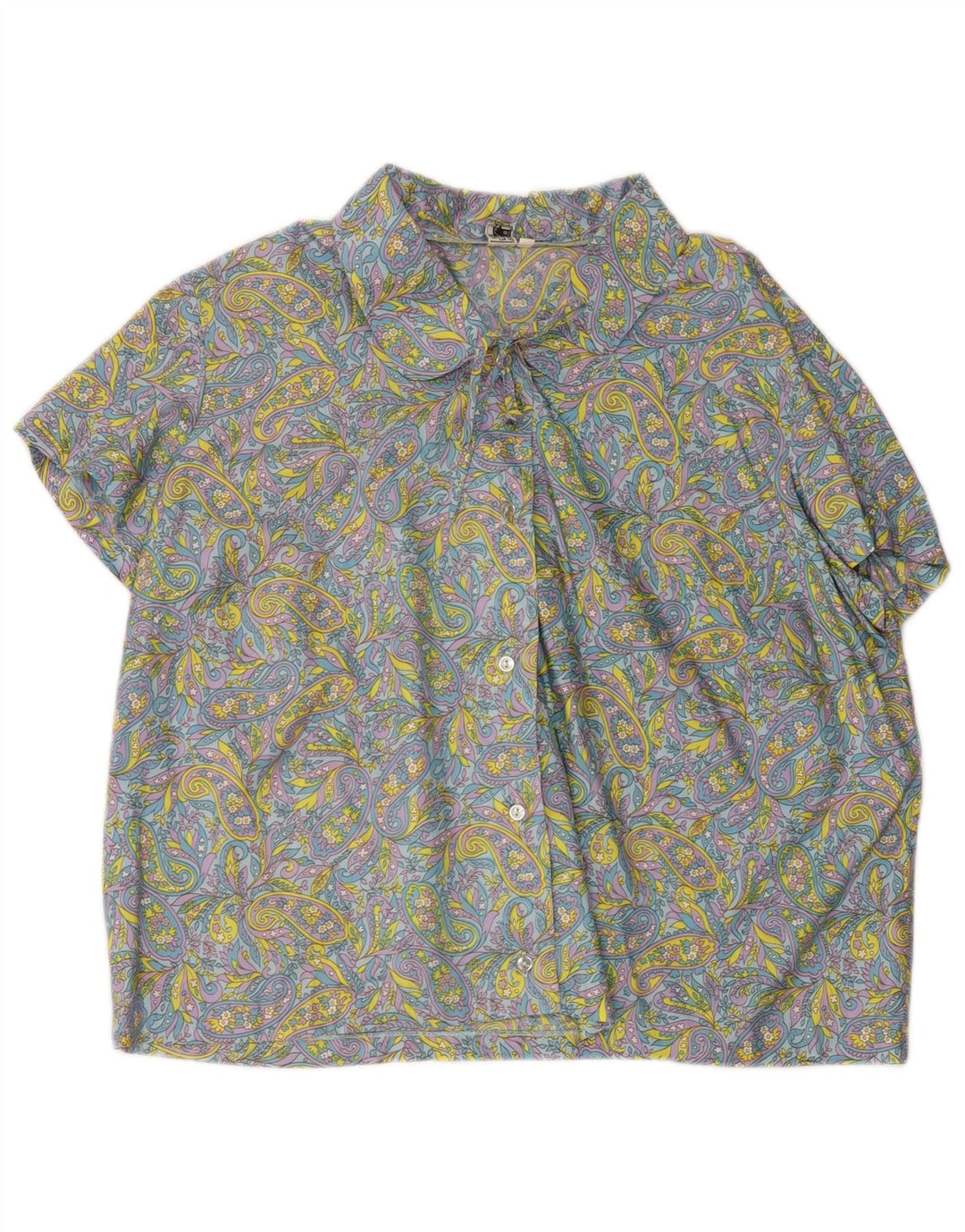 Stella Kortærmet skjortebluse til kvinder EU 48 2XL Flerfarvet Paisley