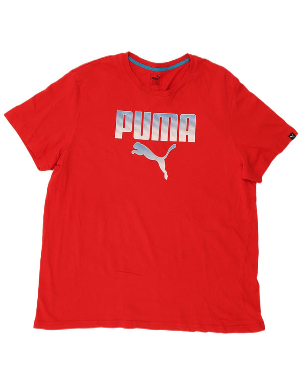 Puma Herre Grafisk T-Shirt Top 2XL Rød