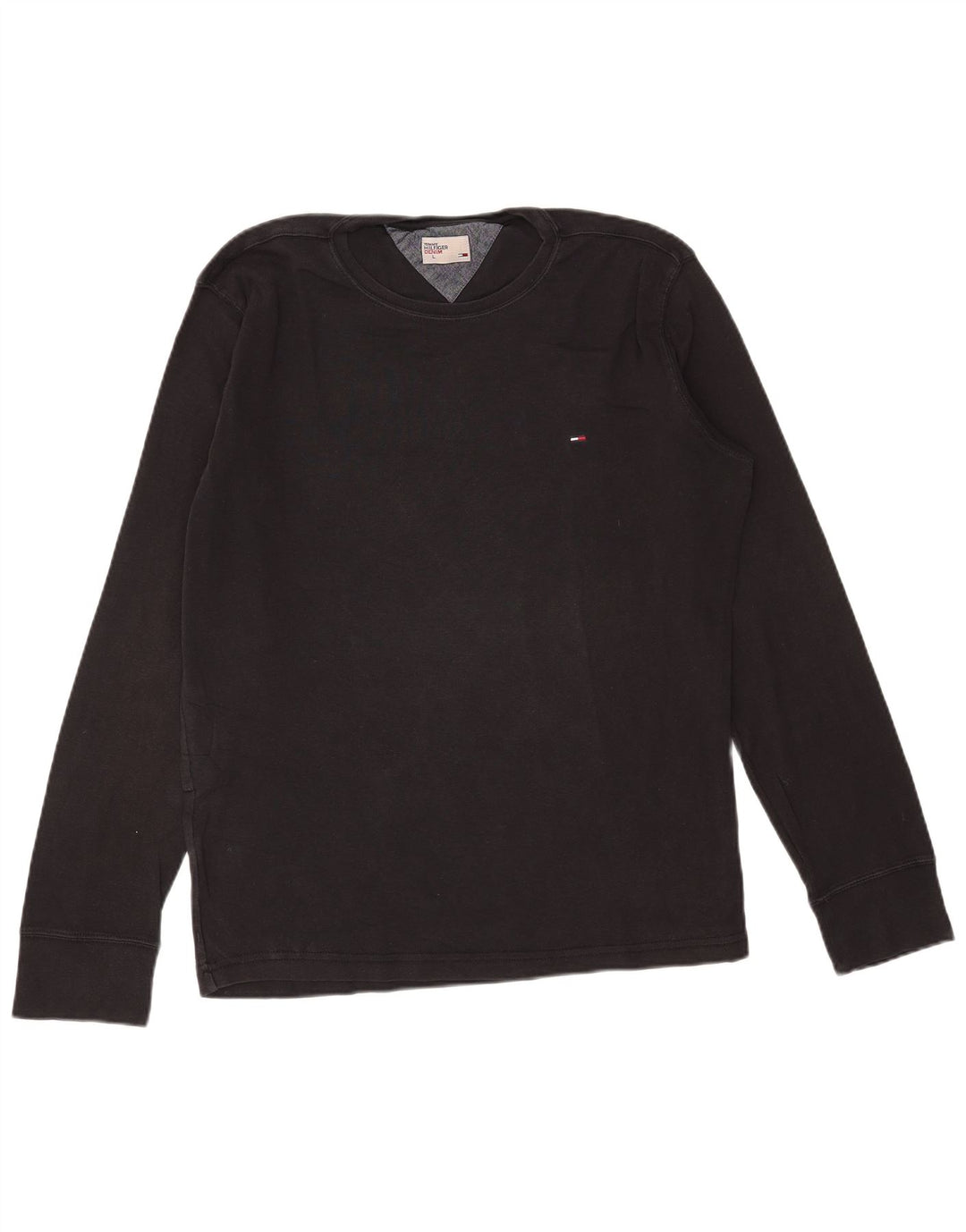 Tommy Hilfiger Herre Top Langærmet Stor Sort Bomuld