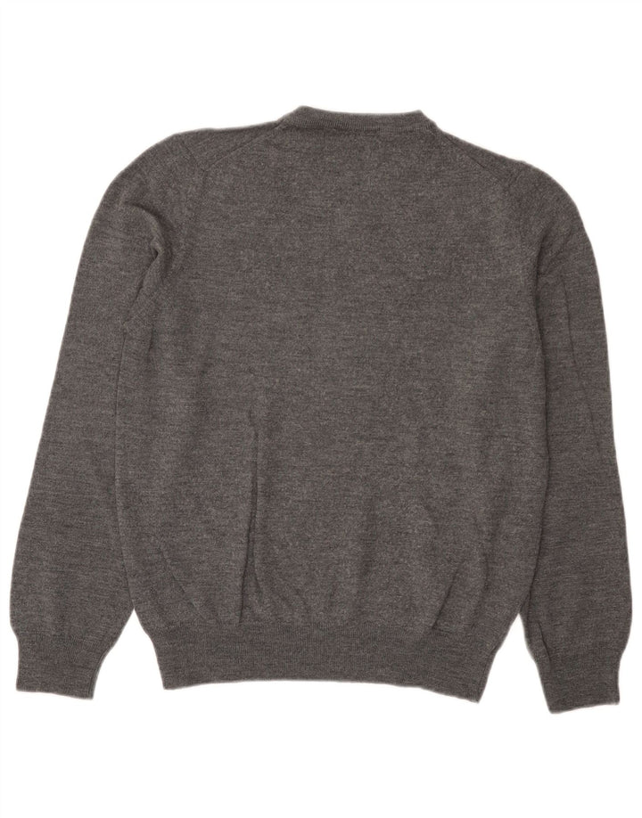 Marks & Spencer Herre V-hals sweater Medium Grå Merinould