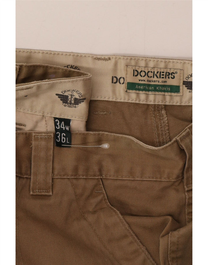 Dockers Herre Khakis Straight Cargo Bukser W34 L32 Khaki