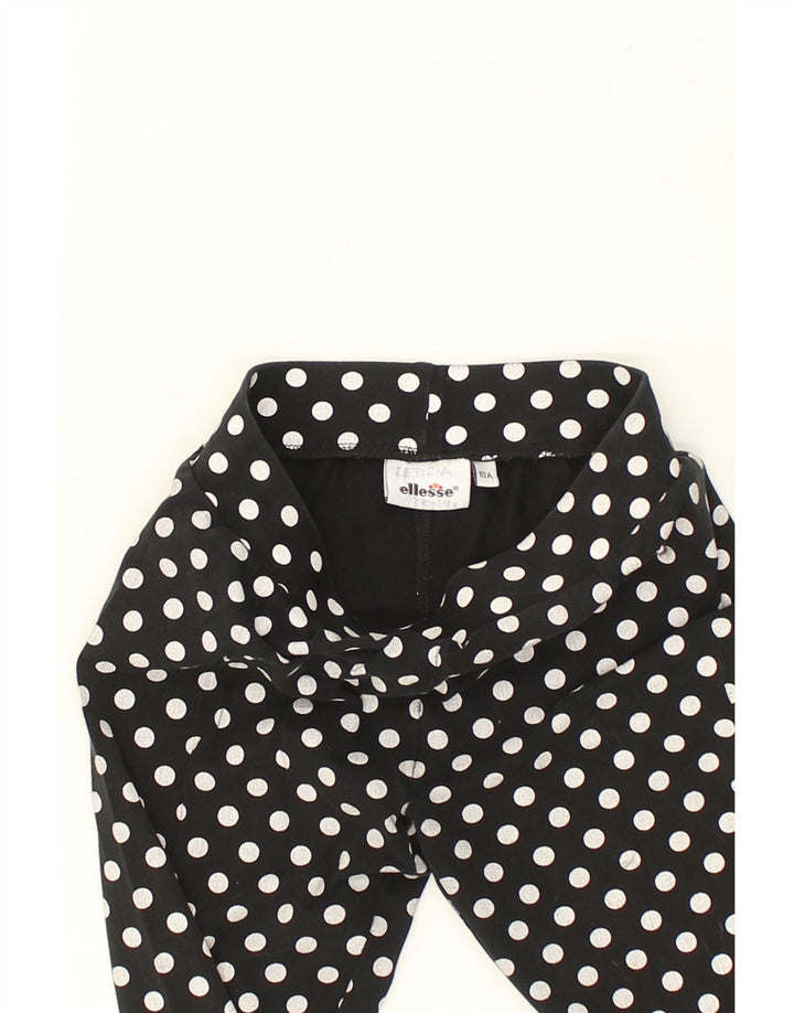 ELLESSE Girls Leggings 9-10 Years Black Polka Dot | Vintage Ellesse | Thrift | Second-Hand Ellesse | Used Clothing | Messina Hembry 