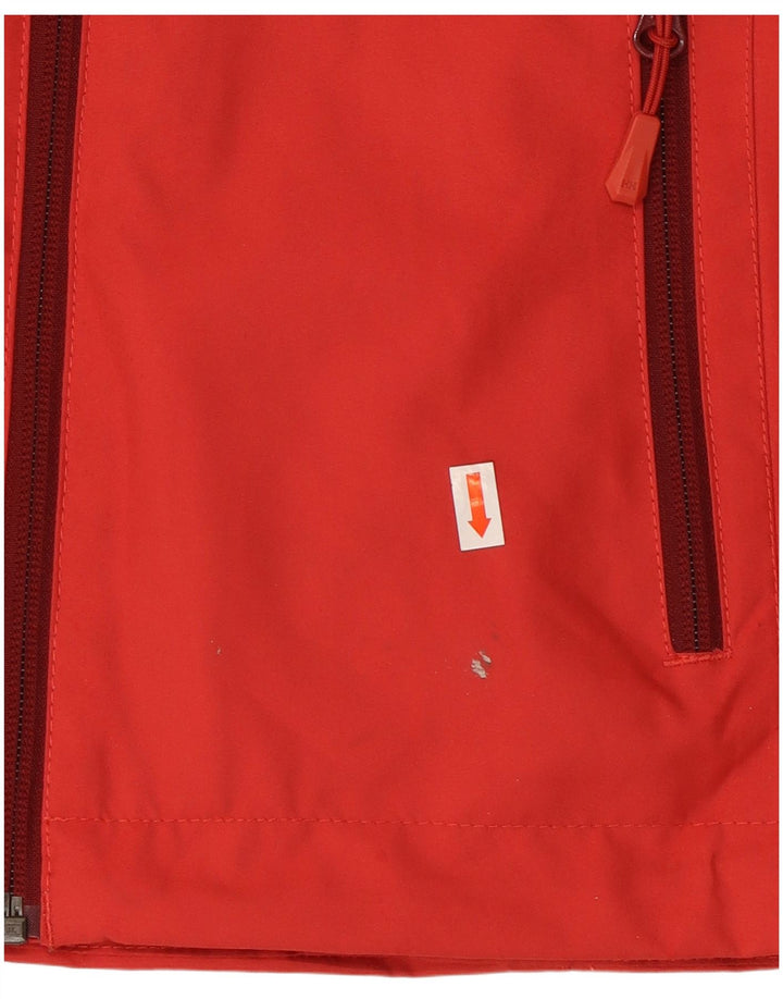 HELLY HANSEN Dame Grafisk Windbreaker Jacket UK 14 Medium Rød Polyester