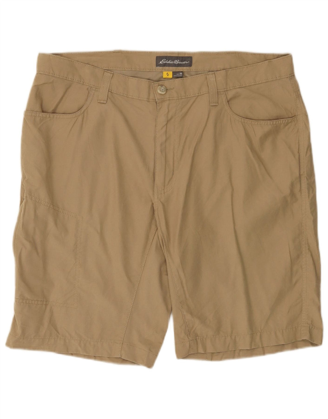 EDDIE BAUER Herre Cargo Shorts W36 Large Beige Bomuld