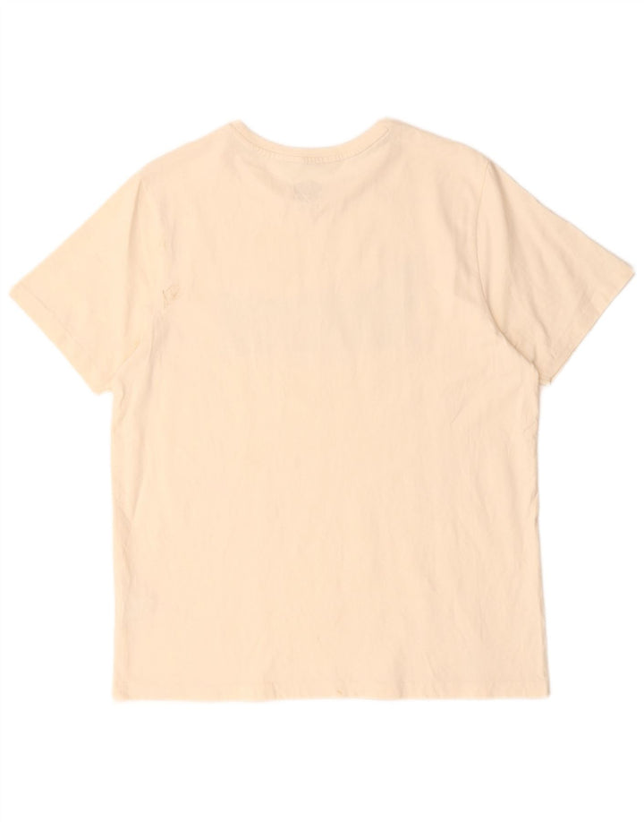 Animal Herre grafisk T-shirt Top Medium Off White Bomuld