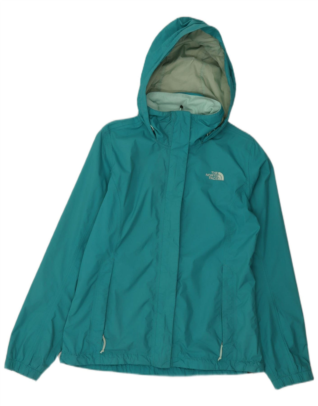 The North Face Dame Hyvent Regnjakke med hætte UK 14 Medium Blue Nylon
