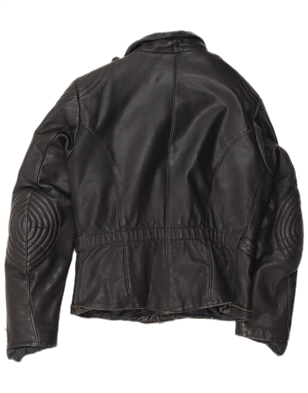 Vintage dame bikerjakke i læder IT 44 Medium sort læder