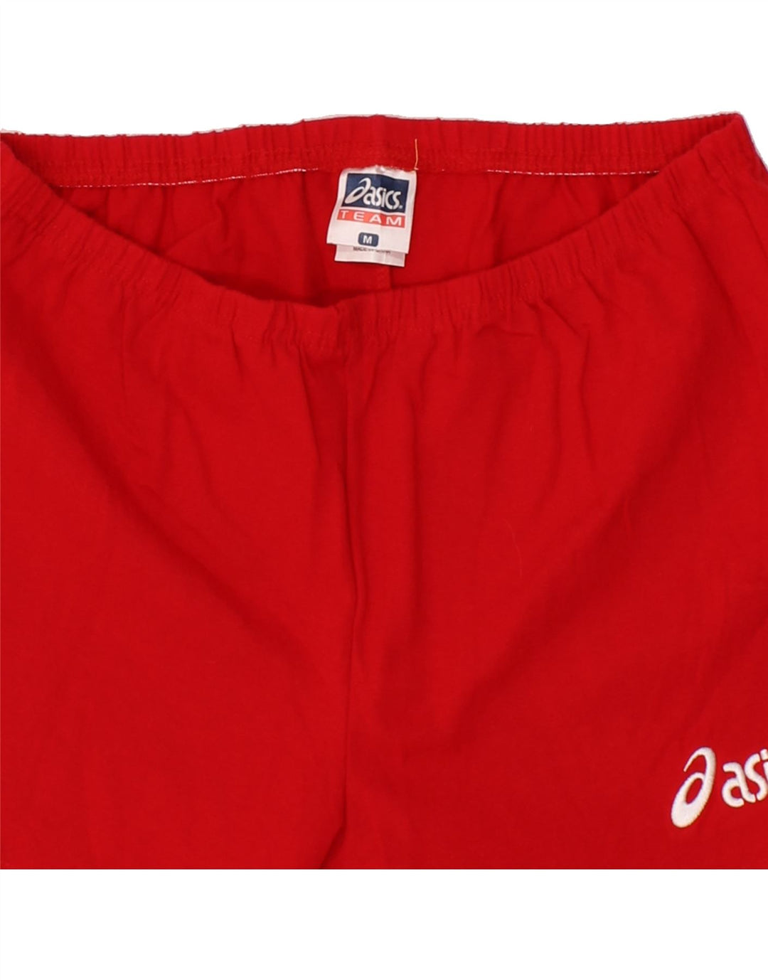 ASICS Womens Sport Shorts UK 12 Medium  Red Cotton Vintage Asics and Second-Hand Asics from Messina Hembry 