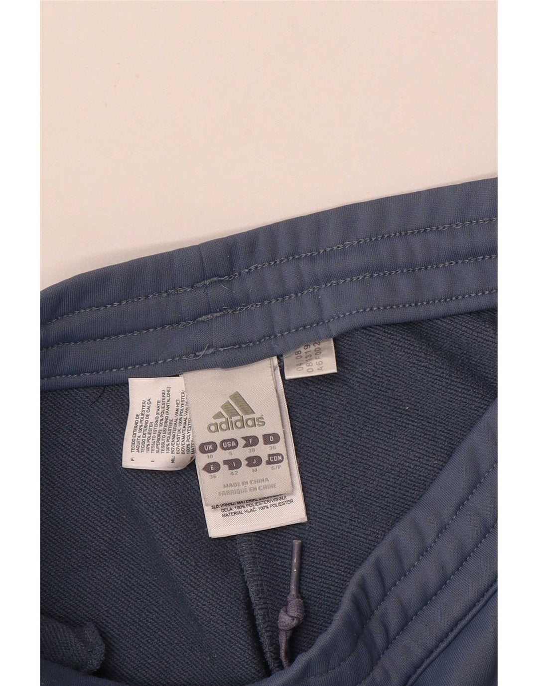 Adidas Womens Climalite træningsdragt Bukser UK 10 Small Blue Polyester
