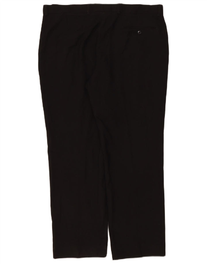 Marks & Spencer Herre Skræddersyede Fit Suit Bukser W38 L29 Sort Polyester
