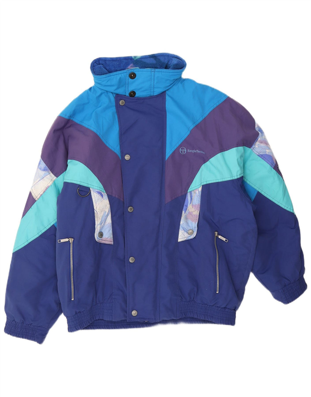 Sergio Tacchini Herre Skijakke UK 42 XL Blå Colourblock Polyester