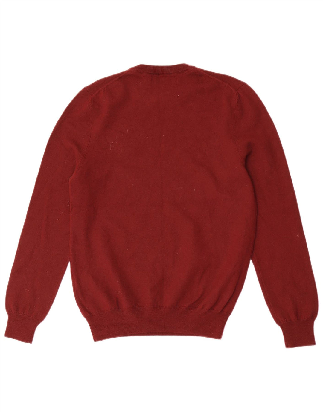 Lyle & Scott Herre sweater med rund hals, lille rødbrun Merinould