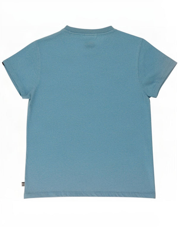 Superdry T-shirt top til mænd, stor blå flækket bomuld