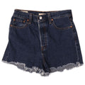 Levi's Dame Ribcage Denim Shorts W29 Medium Navy Blue Bomuld