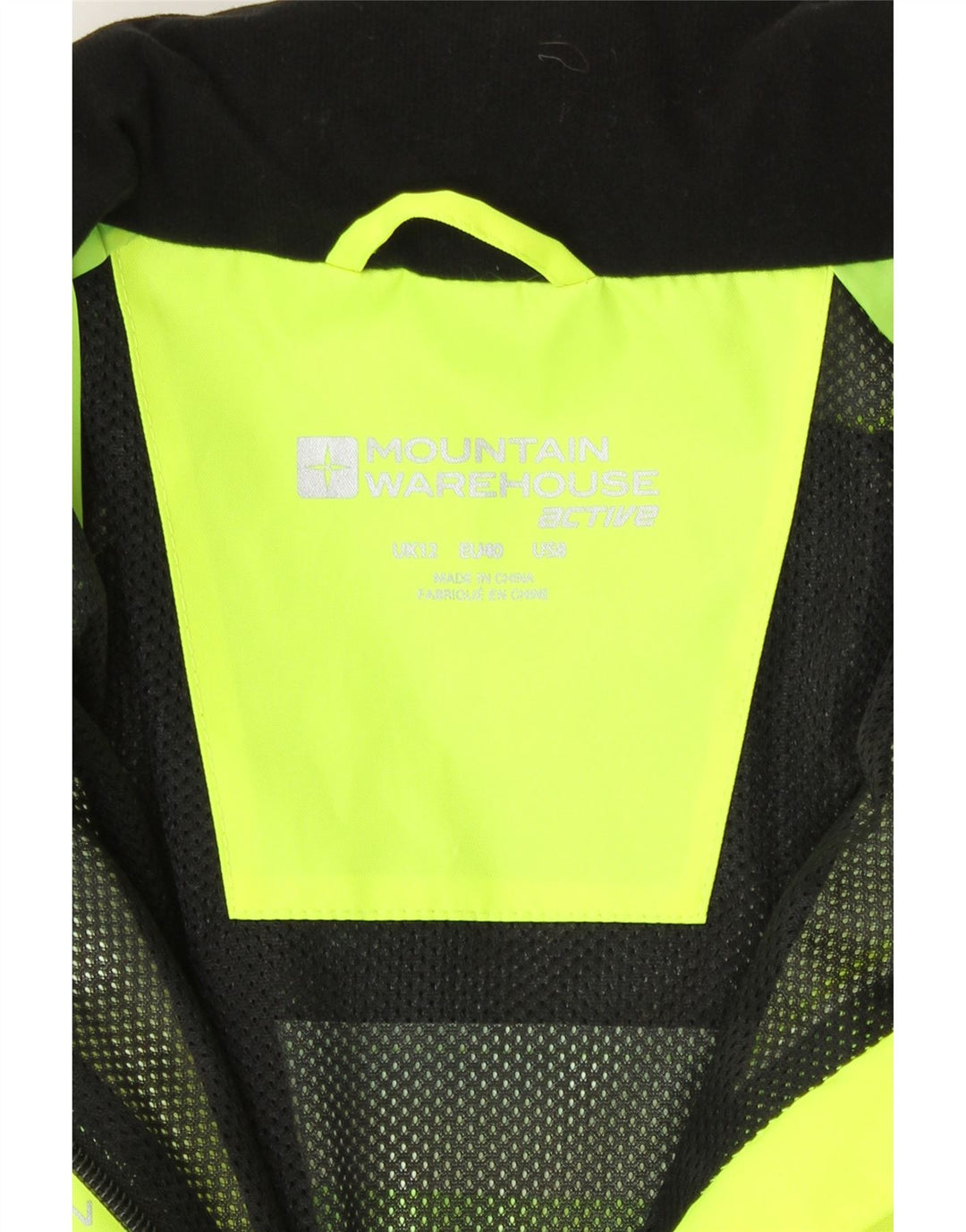 Mountain Warehouse Dame Regnjakke UK 12 Medium Gul Colourblock