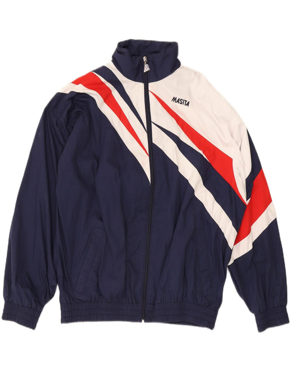 MASITA Træningsdragt til mænd Topjakke XL Marineblå Colourblock Polyester
