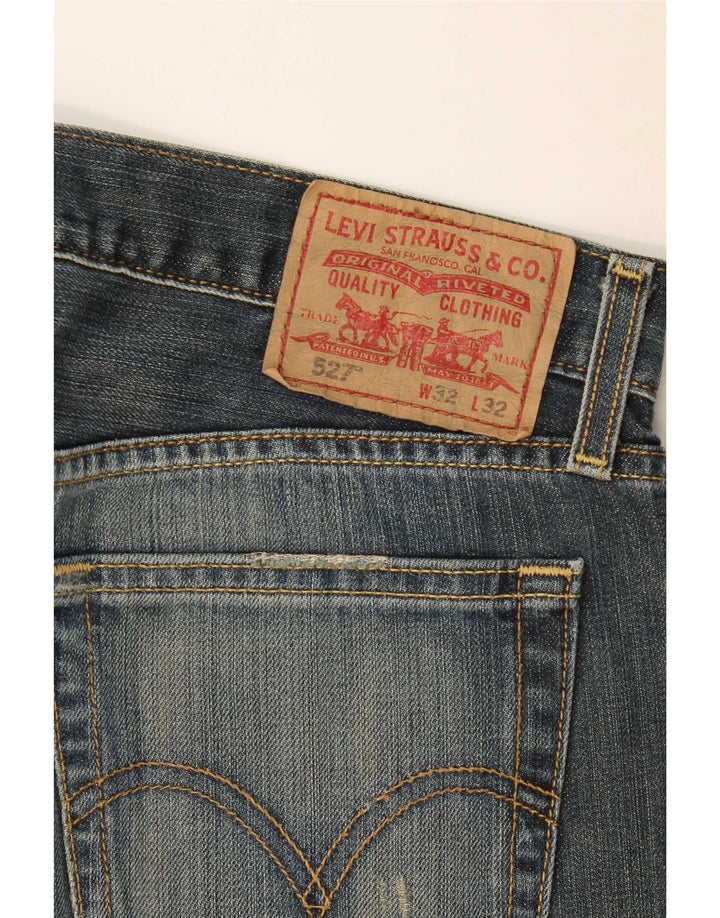 Levi's Dame 527 Bootcut Jeans W32 L32 Marineblå Bomuld