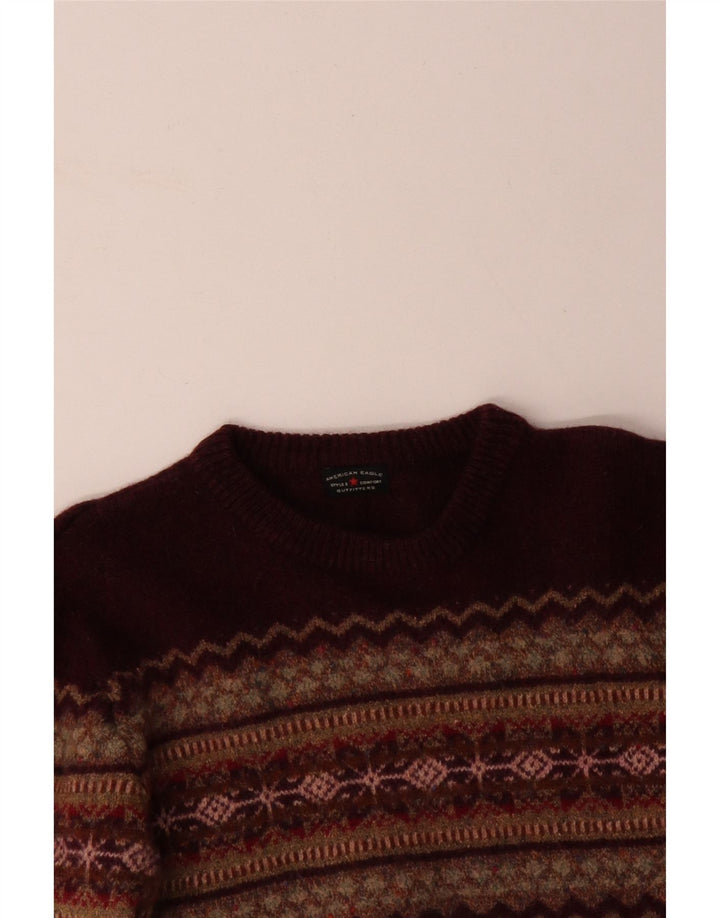 AMERICAN EAGLE Dametrøjetrøje med rund hals, UK 14 Medium Maroon