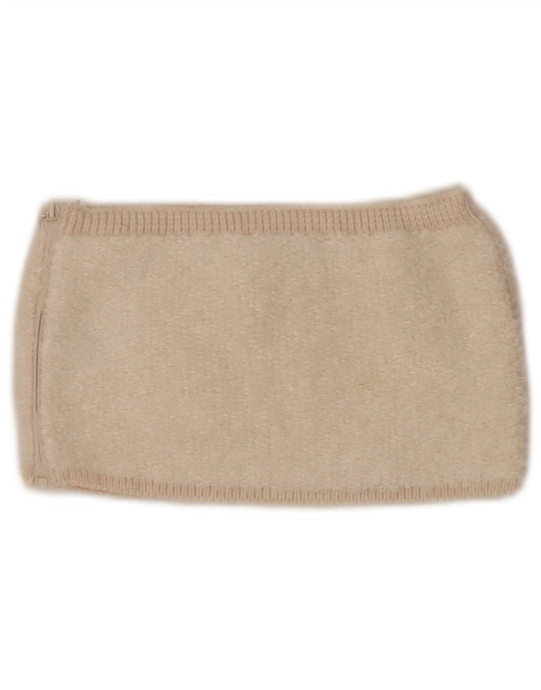 Zara Womens Knit Crop Top UK 8 Small Beige Acryl