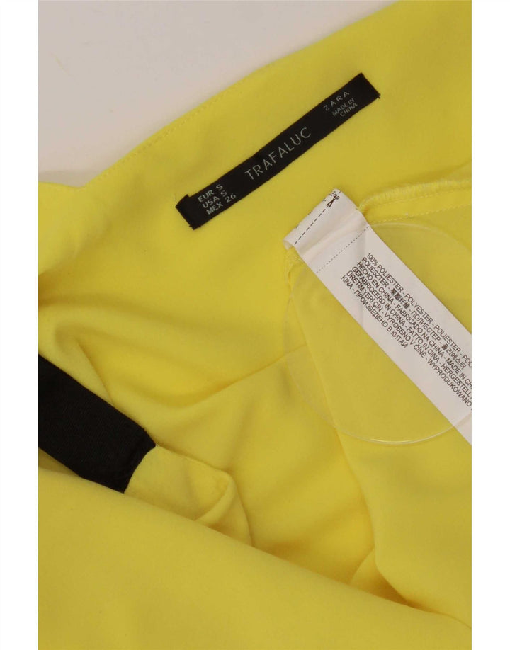 Zara Dame Oversized Cami Top UK 10 Lille Gul Polyester