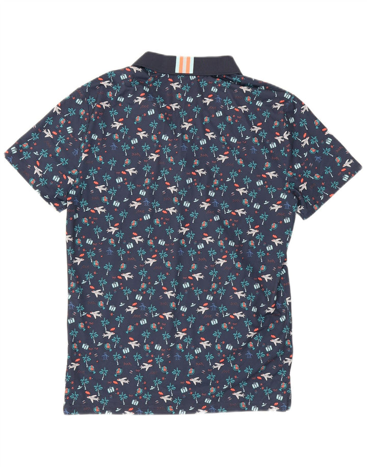 Penguin Herre grafisk poloshirt Lille marineblå polyester