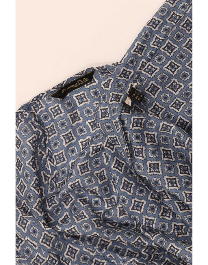 Massimo Dutti Dame Ærmeløs bluse Top EU 42 Stor Blå Geometrisk