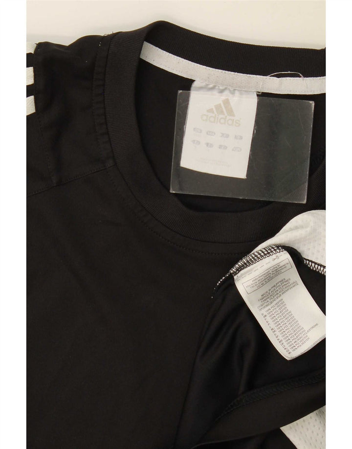 Adidas Herre T-Shirt Top Medium Sort Colourblock Polyester