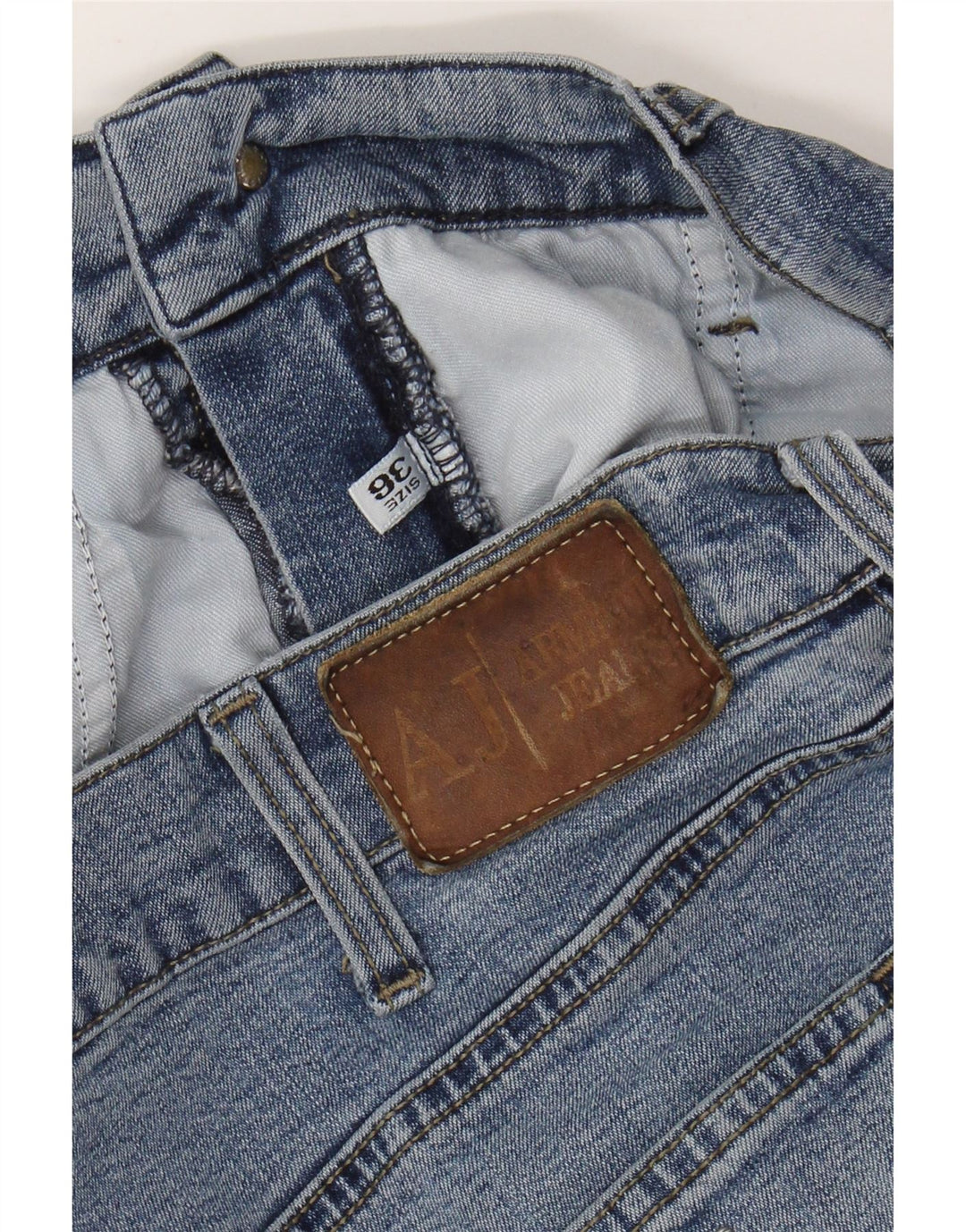 Armani Straight Jeans til mænd W36 L31 Blå