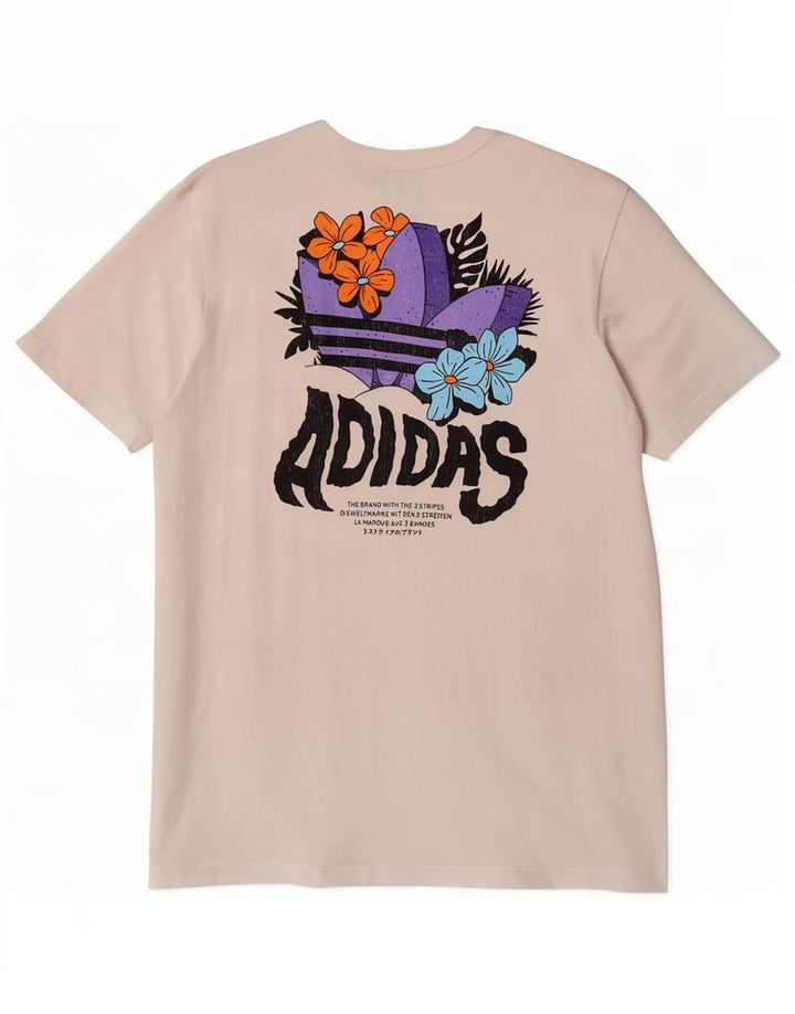 Adidas Grafisk T-shirt top til mænd Medium hvid bomuld