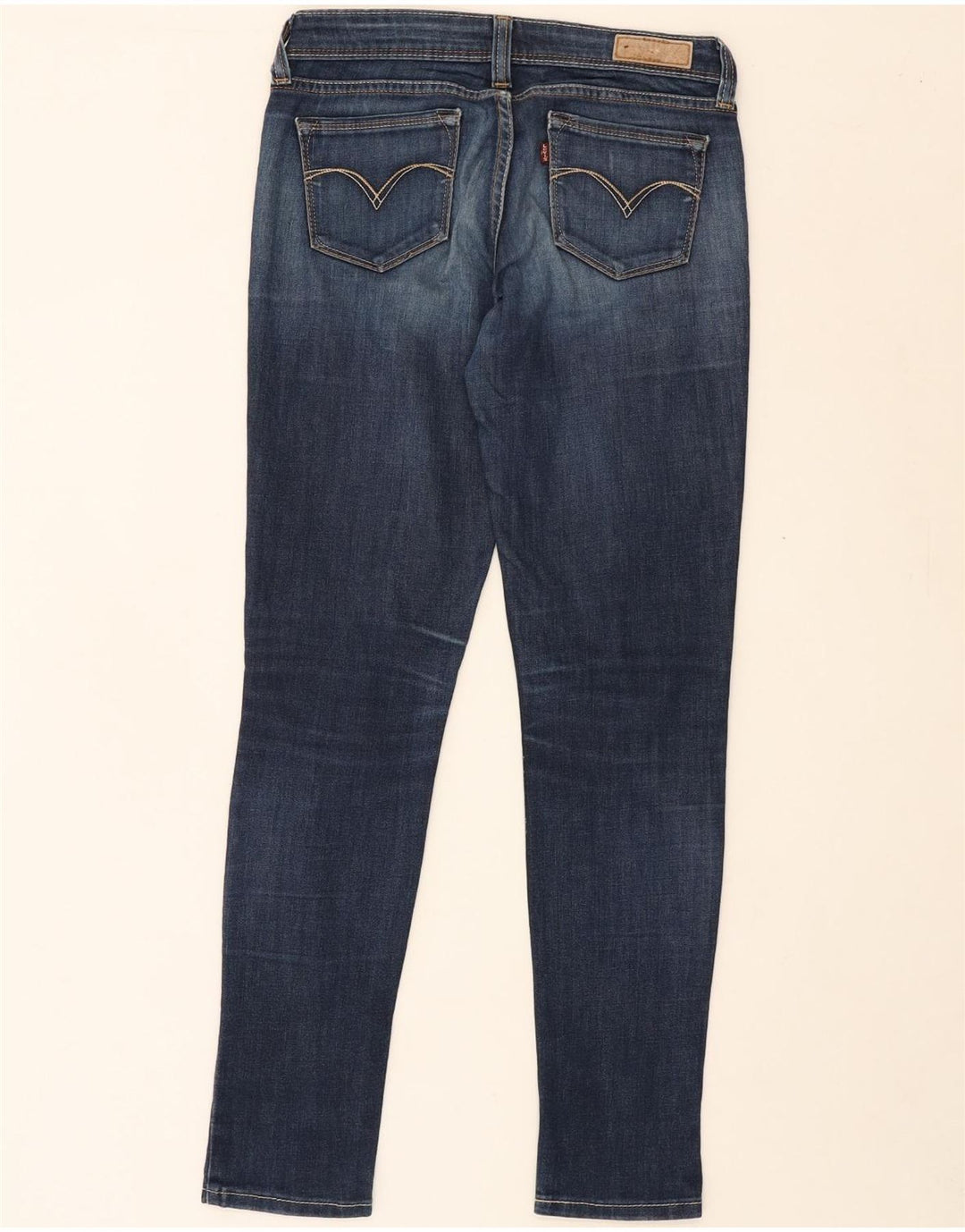 LEVI'S Womens Skinny Jeans US 7 Medium W30 L31 Navy Blue Cotton Vintage Levi's and Second-Hand Levi's from Messina Hembry 