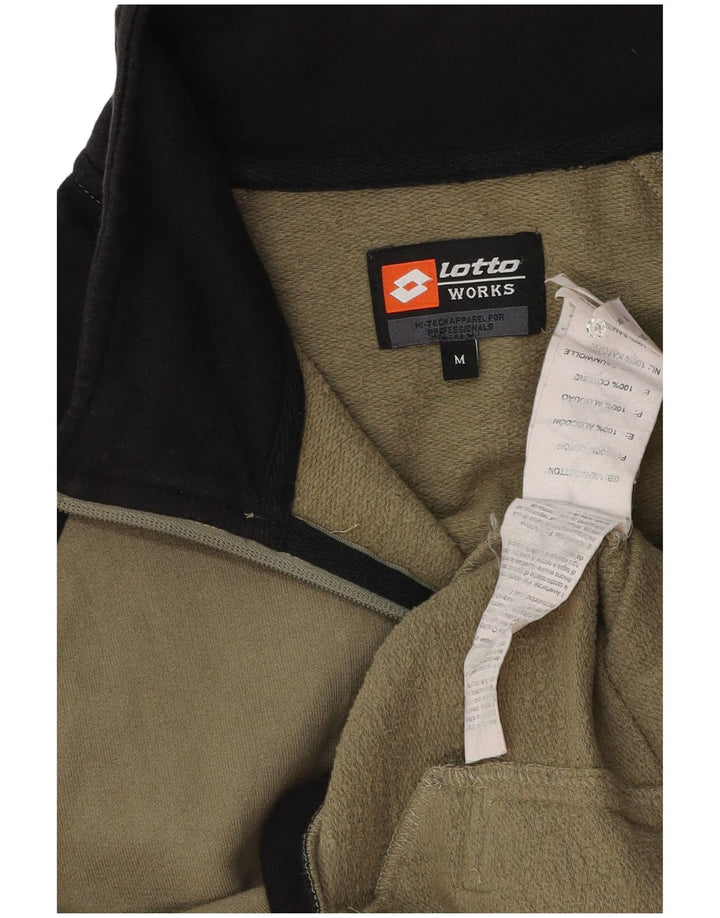 Lotto Herre grafisk træningsdragt Topjakke Medium Khaki Colourblock Bomuld