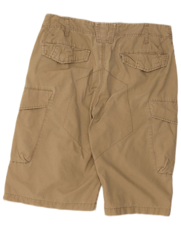 Zara Herre Cargo Shorts EU 40 Medium W31 Beige Bomuld