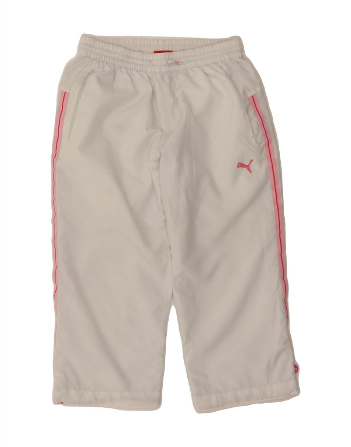 PUMA Womens Capri Tracksuit Trousers UK 8 Small  White Polyester Vintage Puma and Second-Hand Puma from Messina Hembry 