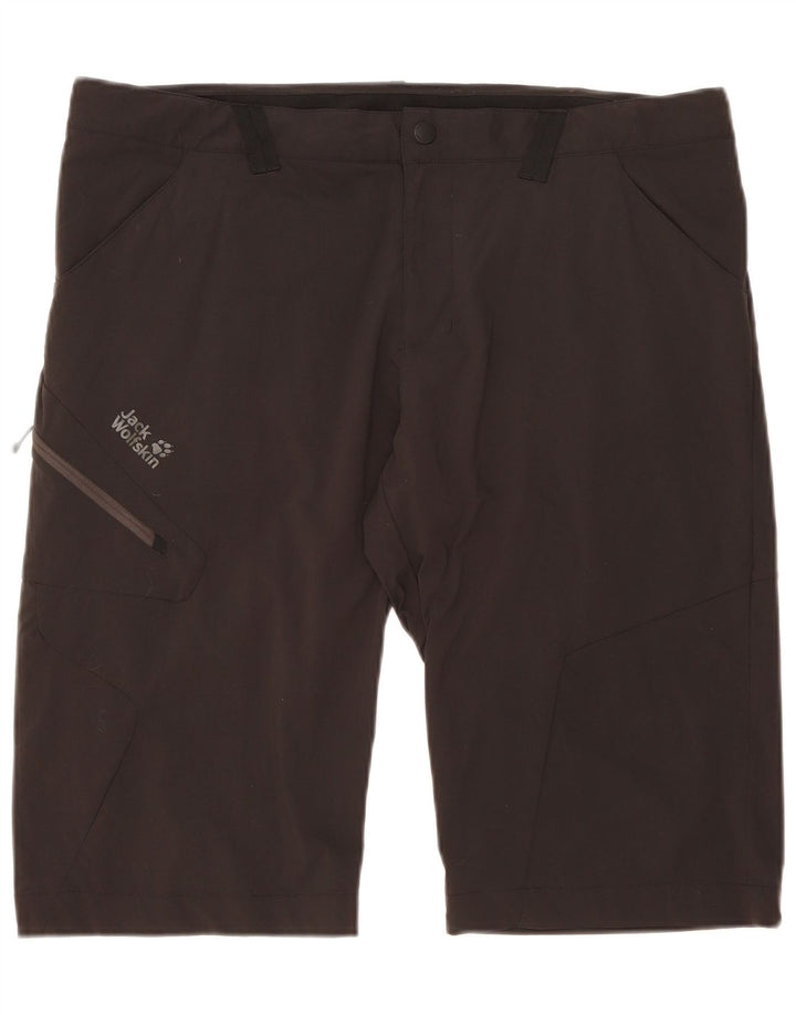 Jack Wolfskin Herre Cargo Shorts UK 46 XL W40 Sort Polyamid
