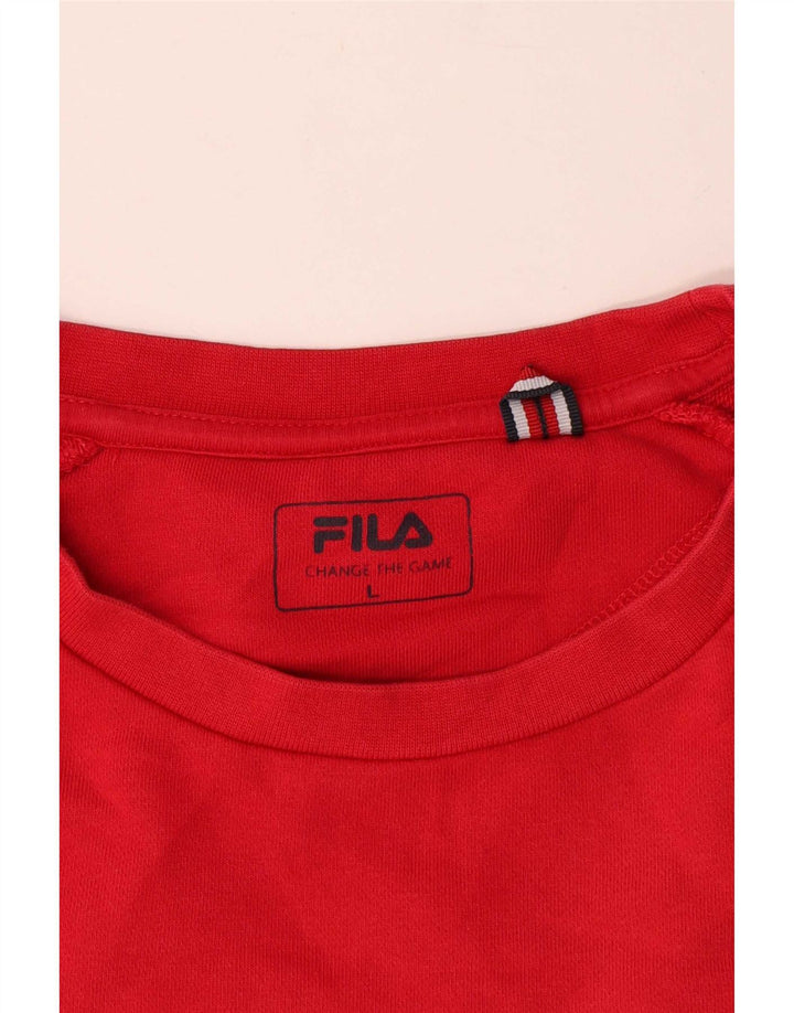 Fila Herre grafisk sweatshirt Jumper Stor flerfarvet Colourblock Bomuld